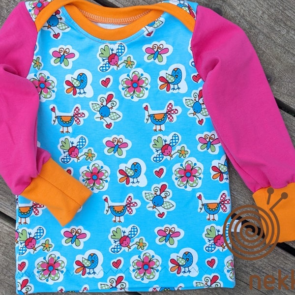 Bio Babyshirt "Birdies", Jersey aus Biobaumwolle, organic