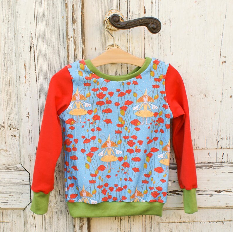 Organic Long Sleeve Shirt Jersey Poppy Fairy