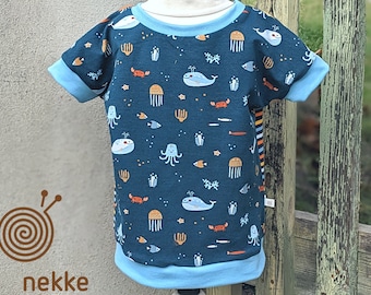 SALES Organic T-shirt "Sea Animals", jersey made of organic cotton