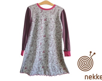 SALES Bio Langarmkleid "Paisley", A-Form, Jersey aus zertif. Biobaumwolle