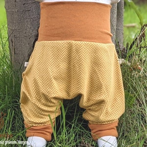Organic, children&#39;s grow-along pants &quot;Herringbone&quot; 5 colors, jacquard made of certified organic cotton