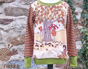 Organic children's long-sleeved shirt "Autumn", jersey made of certified. Organic cotton