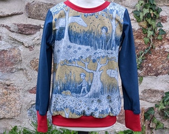 Organic children's long-sleeved shirt "Wonder Forest" jersey made of organic cotton