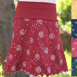 Organic children's skirt "Pusteblume" 5 colors, jersey made of certified. Organic cotton