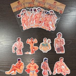 Pacchetto adesivi Muscle Boys da 8