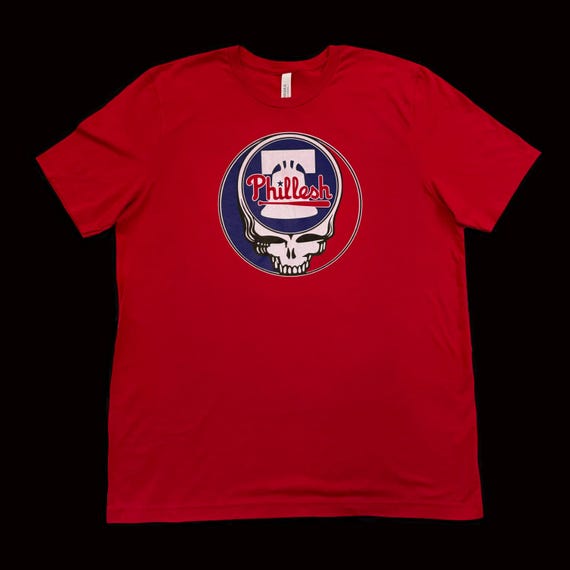 Phil Lesh Tshirt, Red Phil Lesh Phillies Inspired Tshirt