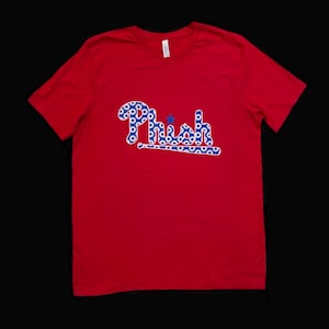 Phish Tshirt, Red Phish Phillies Inspired Tshirt, Phish Tshirt, Phish Phillies Inspired Tshirt