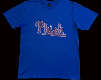 Phish Tshirt, Dark Blue Phish Phillies Inspired Tshirt, Phish Tshirt, Phish Phillies Inspired Tshirt