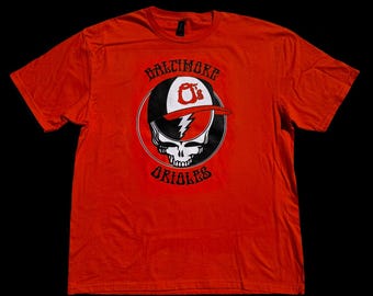 Steal Your Face Orioles Tshirt, Baltimore Orioles SYF Tshirt, Orioles Baseball Tshirt, Steal Your Face, Grateful Dead tshirt,Baseball Tshirt