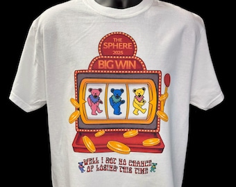 Dead & Company Sphere Tshirt, White Dancing Bears Slot Machine, Grateful Dead tshirt, Dead and Company Las Vegas Sphere Tshirt,Sphere tshirt