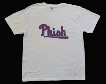 Phish Tshirt, White Phish Phillies Inspired Tshirt, Phish Tshirt, Phish Phillies Inspired Tshirt