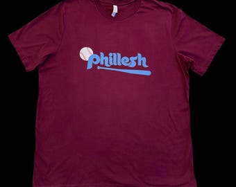 Phil Lesh Tshirt, Maroon Phil Lesh Phillies Inspired Tshirt, Grateful Dead Tshirt, Grateful Dead Phillies Inspired Tshirt, Phil Lesh