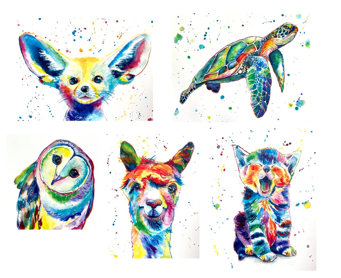 Animal Wall Stickers Wall Decal Removable Adhesive Vinyl Etsy