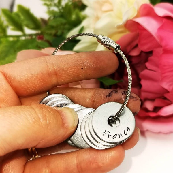 Travel keychain, Gift for traveller, Travel rings, Traveller collective, Gifting travel, Travelling holiday keepsake, Travel gift for him