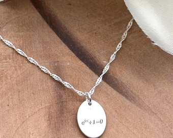 Mathematics graduation gift necklace Euler's identity equation, maths Graduate