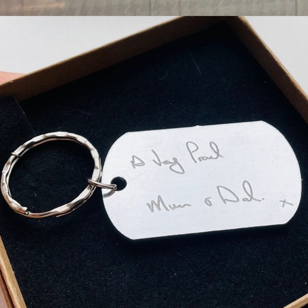 Signature, Memorial gift, Memorial key ring, Grief, Male birthday gift, Personalised signature gift, Family Signature, Dad gift, Daddy
