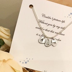 Initial necklace, Monogram necklace, Family initials, Best friend necklace, Initial necklace, BFF necklace, Sister necklace, Sister gift