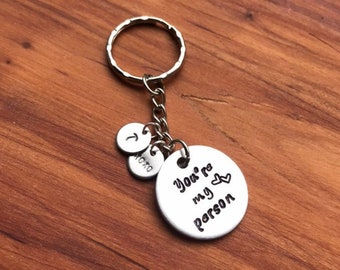 You're My Person, Greys anatomy, Meredith grey, cristina yang, You're My Person Keyring, Galentines, Girlfriend, Husband, BFF gift key chain