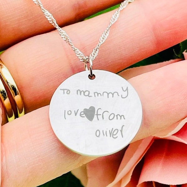 Handwriting Jewelry Etsy UK