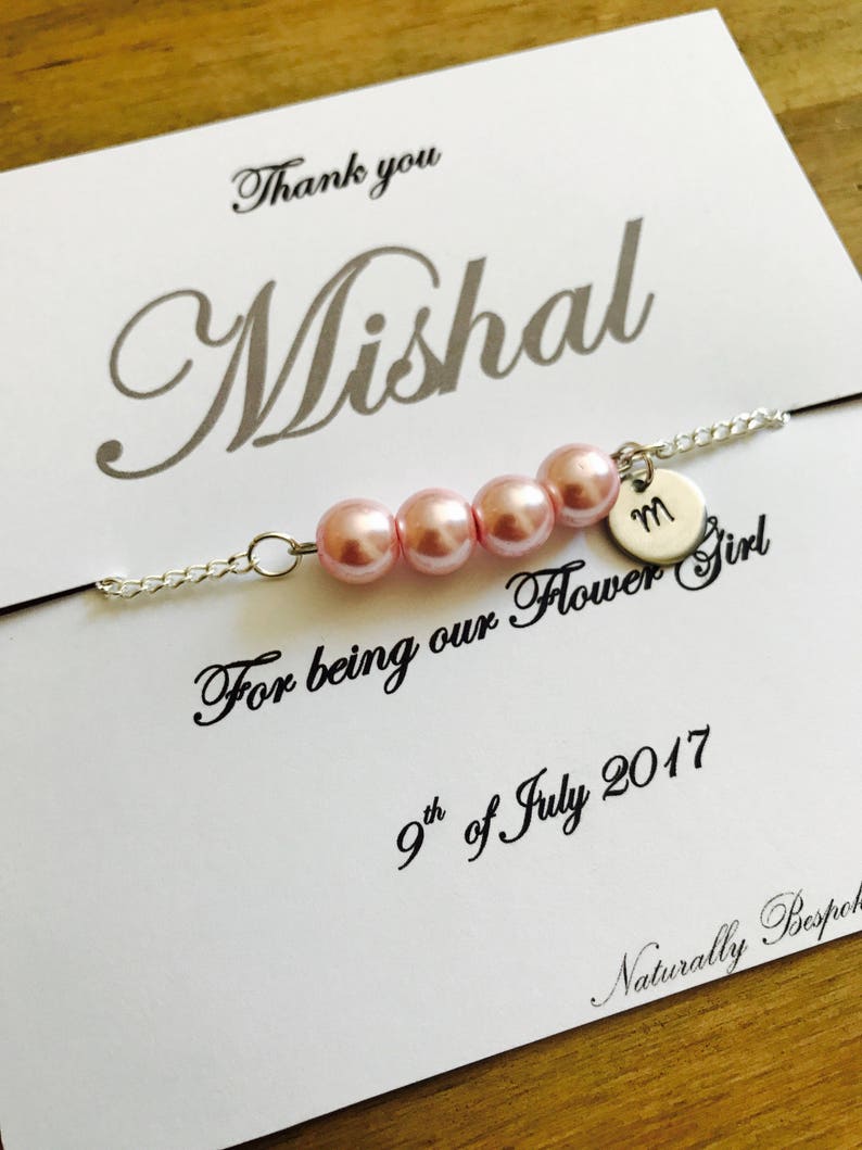 Flower Girl Bracelet Thank You for Being My Flower Girl Etsy UK