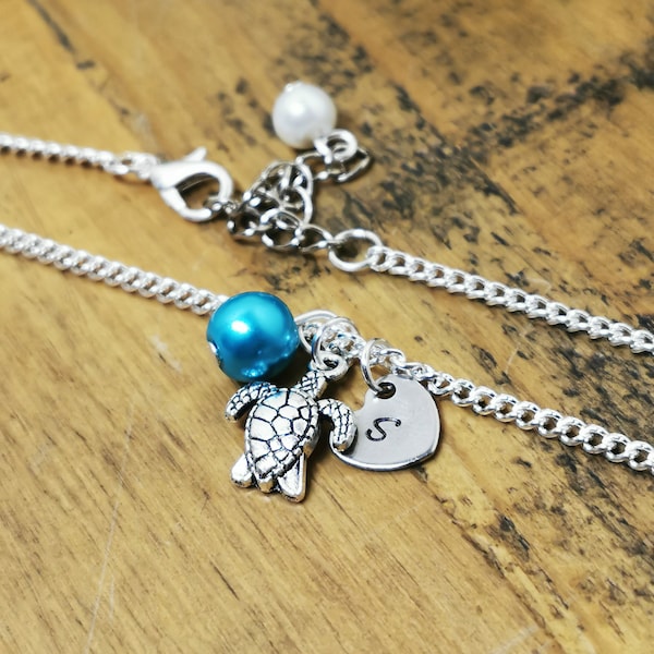 Turtle anklet, Turtle jewellery, Save the ocean, Beach wedding, Beach theme, Foot Jewellery, Turtle jewelry, Bride gift, Bridesmaid gift