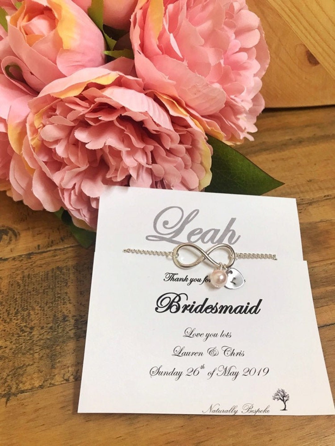 Bridesmaid infinity bracelet clearance
