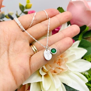 May birthday flower necklace, Lily of the valley floral necklace, silver flower pendant, May birthday bff necklace, lily of the valley,