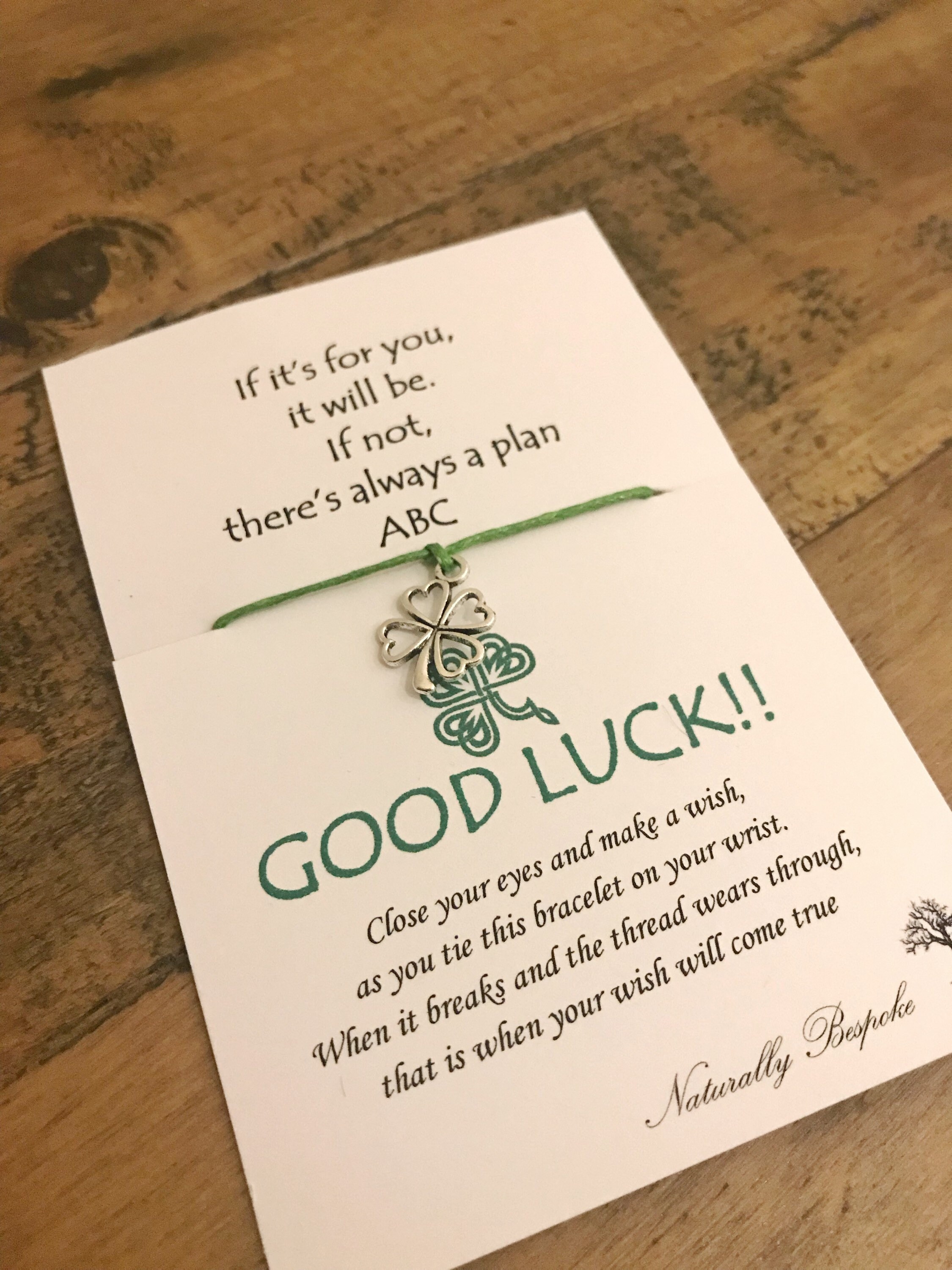 Good Luck Wish Bracelet Wish Bracelet Best Friend Charm Etsy