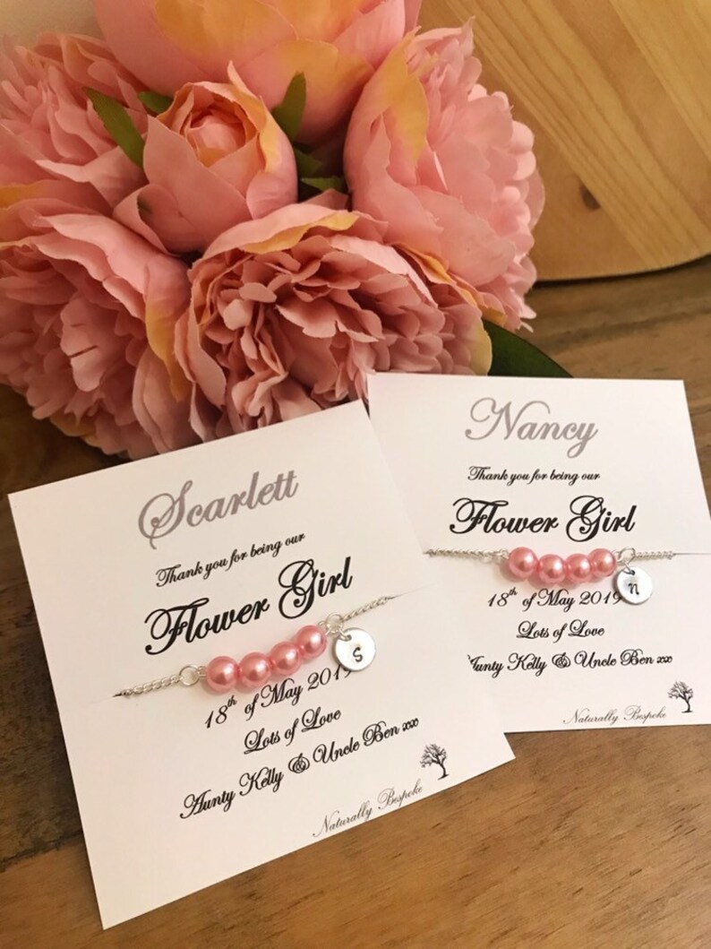 Flower Girl Bracelet Thank You for Being My Flower Girl Etsy UK