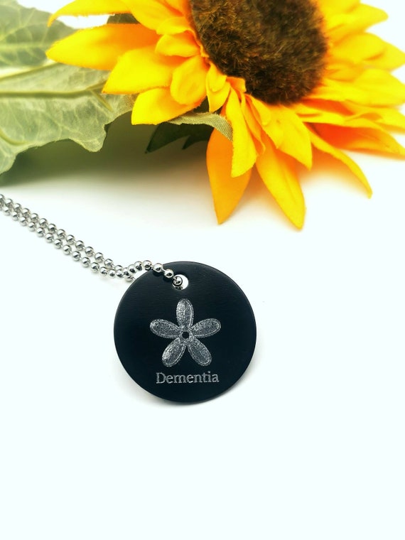 Dementia Alert Necklace Alzheimer s Memory Loss Jewellery Alzheimer s Medical ID Alert for Men Medical Alert Necklace Medicalert Etsy