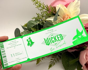 Personalised Theatre Surprise Voucher Ticket  Event Ticket  Show Ticket  Musical Ticket  Memorabilia  Souvenir Ticket Concert