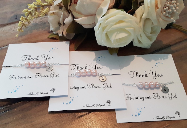 Flower Girl Bracelet Thank You for Being My Flower Girl Etsy UK