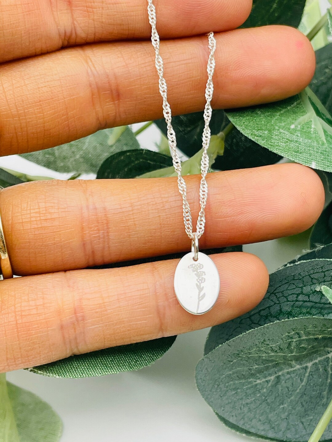 Me Not Silver Memorial Necklace, Me Not Pendant, Memory