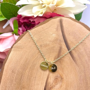 Marathon necklace, Ultra marathon gift, ultra, runners necklace, Gift for runner, Half Marathon gift, Gold necklace, Marathoner