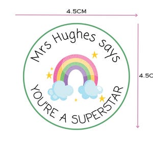 BULK DISCOUNT - Well done stickers, personalised teacher stickers, merit stickers, teacher stickers, personalised stickers, sticker sheet image 4