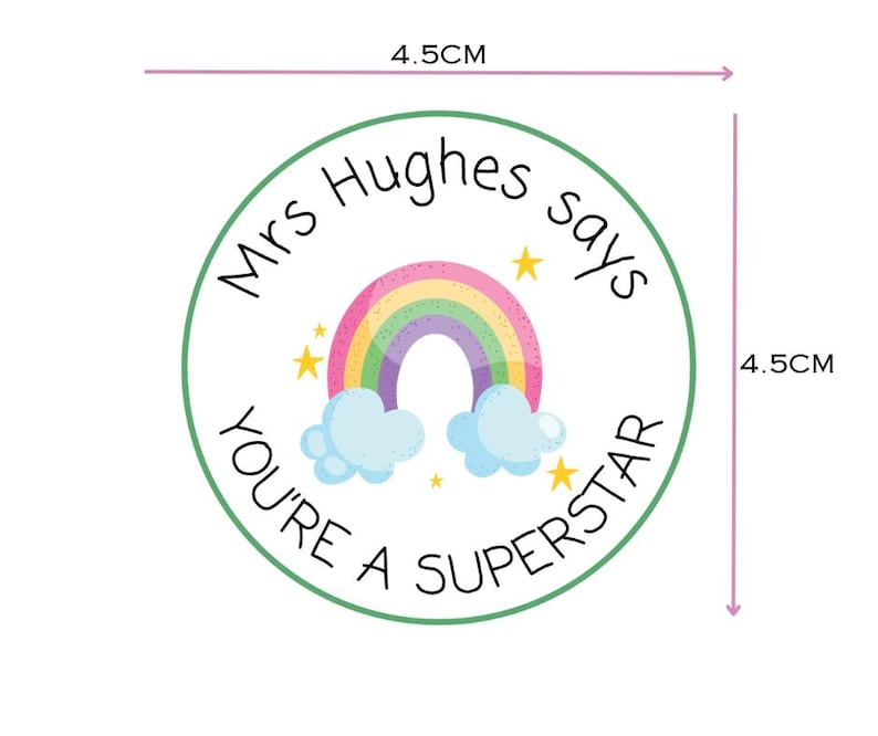 BULK DISCOUNT - Well done stickers, personalised teacher stickers, merit stickers, teacher stickers, personalised stickers, sticker sheet image 4
