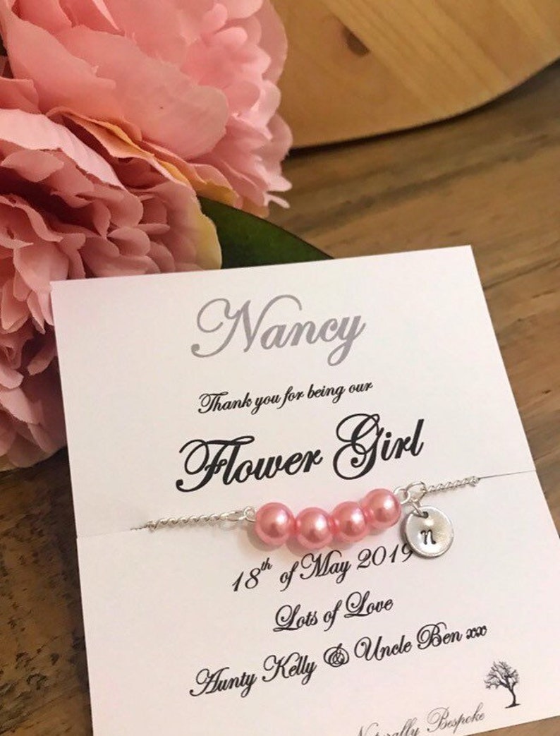 Flower Girl Bracelet Thank You for Being My Flower Girl Etsy UK