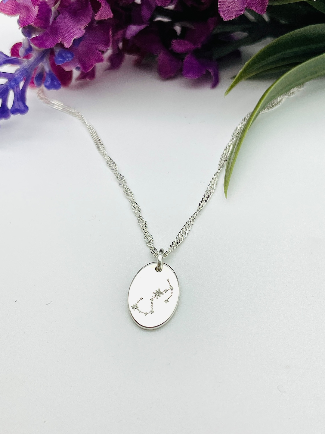 PROESS Sternzeichen Halskette 925 Sterling Silber - Horoskop Anhänger Für Frauen & Männer