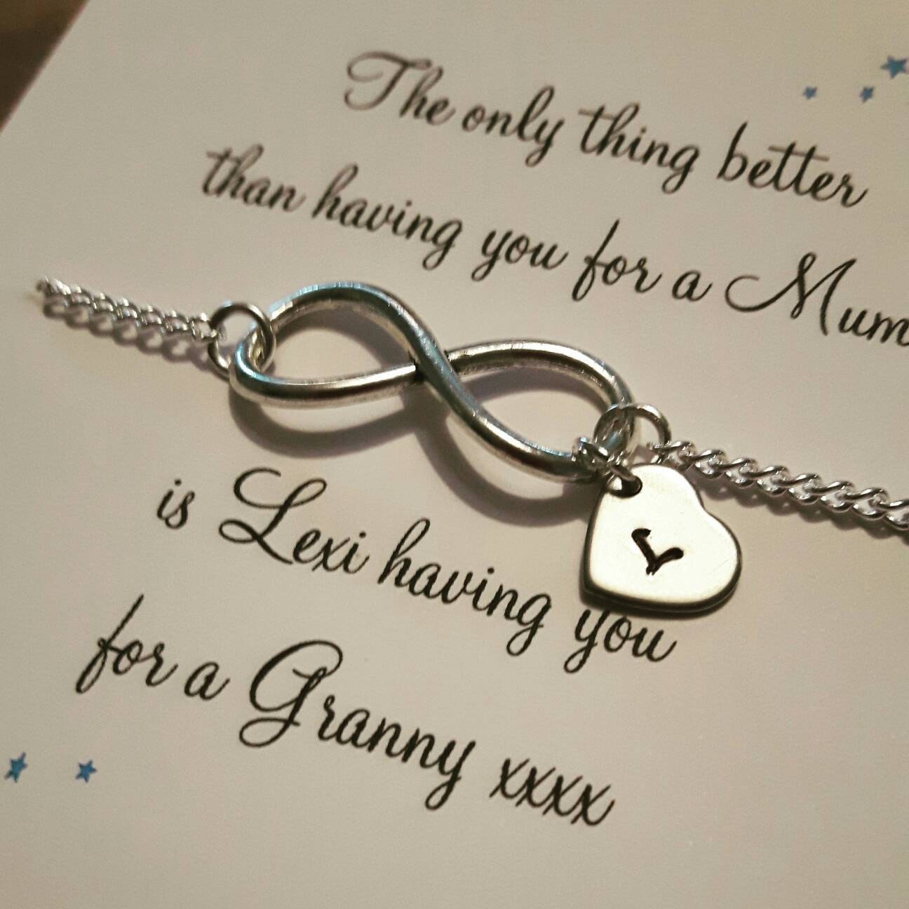 Infinity necklace Mothers necklace Gift for mum Wedding | Etsy