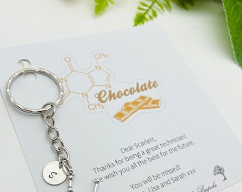 Chocolate keychain, Chocolate gift, chocoholic key ring, Chocolate lover, Fathers day, Science gift, Nerd gift, Chocoholic, BFF gift, Chocs