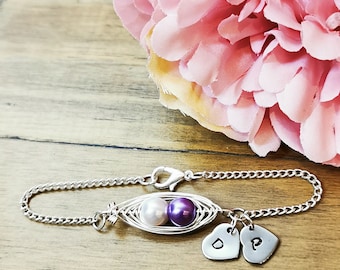 Two peas in a pod bracelet, Sister gift, Twin gift, Best friends gift, Sisters gift, Sisters bracelet, Soul sisters, Mom jewellery, Mummy