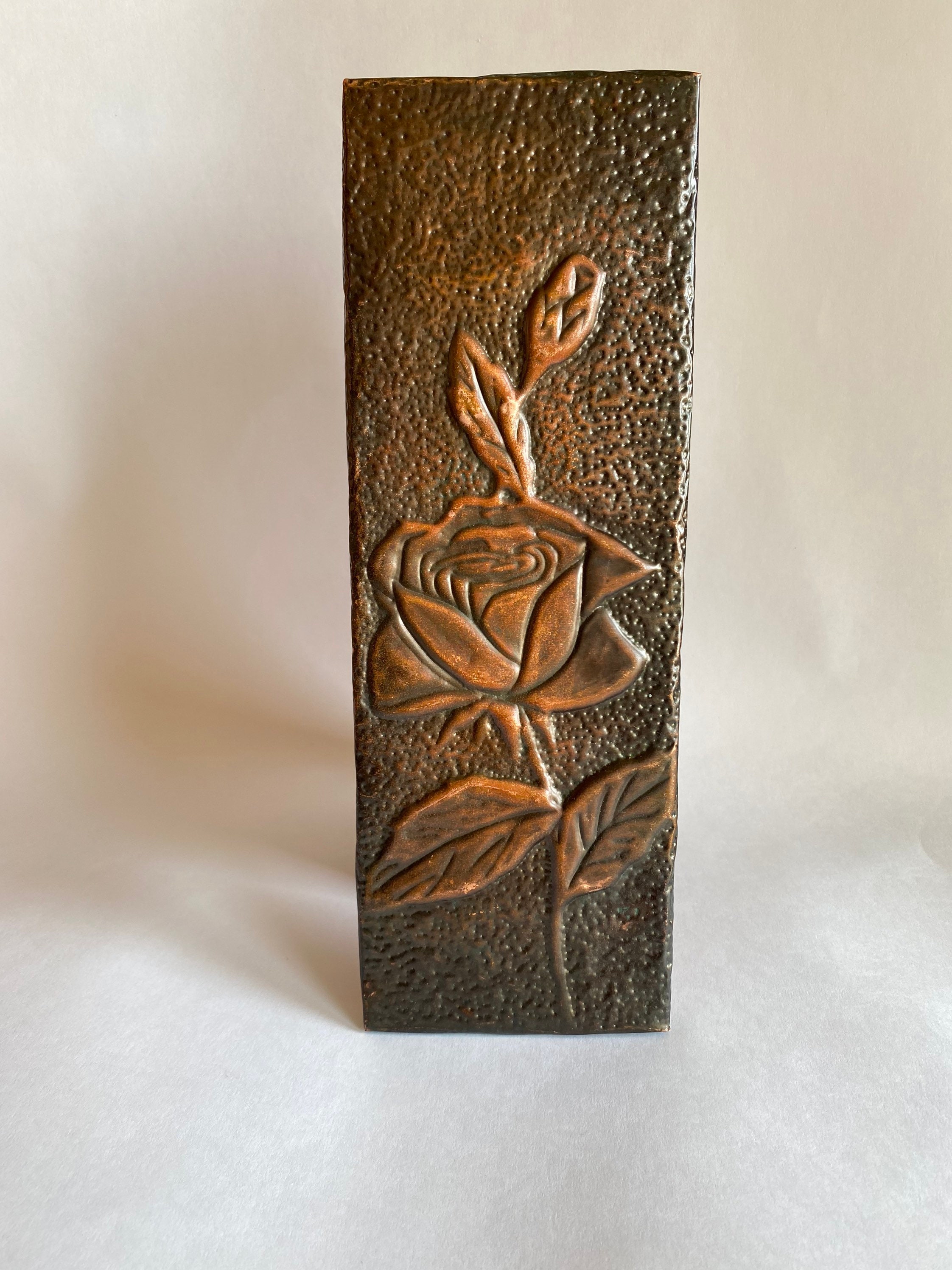 Vintage Metal Wall Art Embossed Copper Wall Hanging Mid Etsy