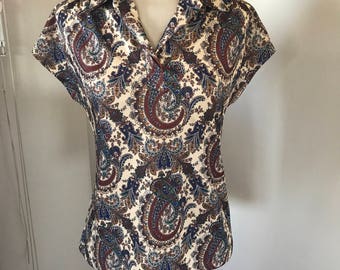 Vintage 70's collared blouse