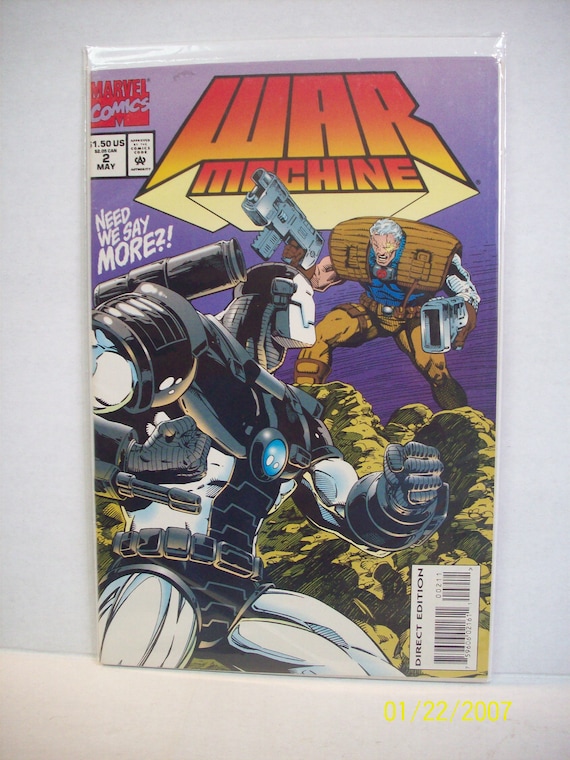 Vintage Comic Book War Machine 2 Guest Cable Vf Nm Unread Condition 1994 Marvel Comic Book Great Gift Idea