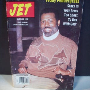 Teddy Pendergrass Stars In PlayJet Magazine  March 25,1996 Vintage African American Magazine Arts/Crafts Black History Project Gift Idea