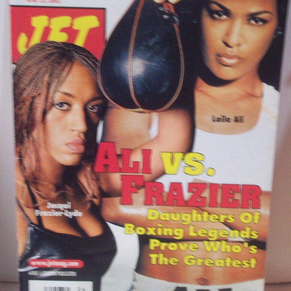 Laila Ali Vs Jacqui Frazier  Boxing Jet Magazine June 11 2001 Vintage African American Magazine Arts/Crafts Black History Project Gift Idea