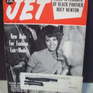 Black Panther Huey Newton Trial Jet Magazine Sept 26,1968 Vintage African American Pocket Size Magazine Arts/Crafts Black History
