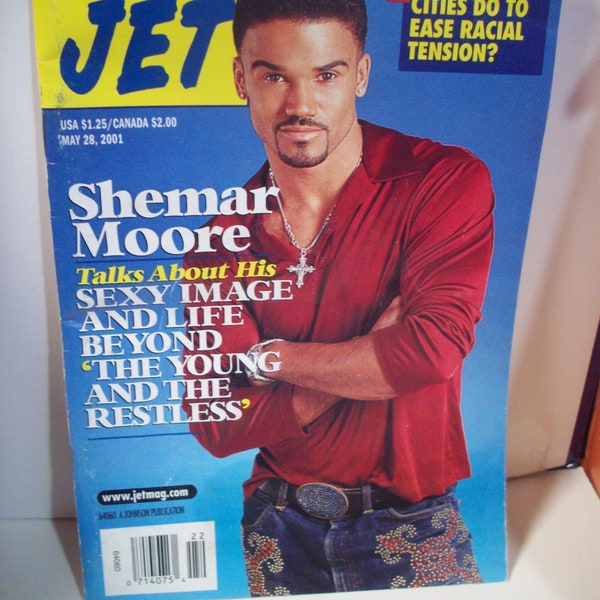 Shemar Moore Talks About Image Jet Magazine May 28, 2001 Vintage African American Magazine Arts/Crafts Black History Project Gift Idea