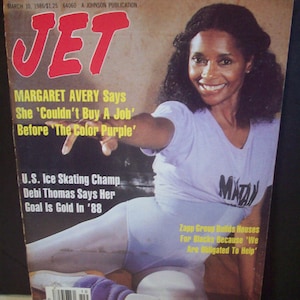 Color Purple  Margaret AveryJet Magazine Mar 10,1986 Vintage African American Magazine Arts/Crafts Black History Project