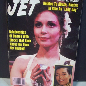 Lonette Mckee As Billie Holliday Jet Magazine  Oct 13,1986 Vintage African American Magazine Arts/Crafts Black History Project Gift Idea